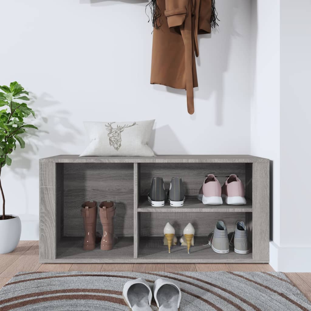 vidaXL Szafka na buty, szary dąb sonoma, 100x35x45 cm