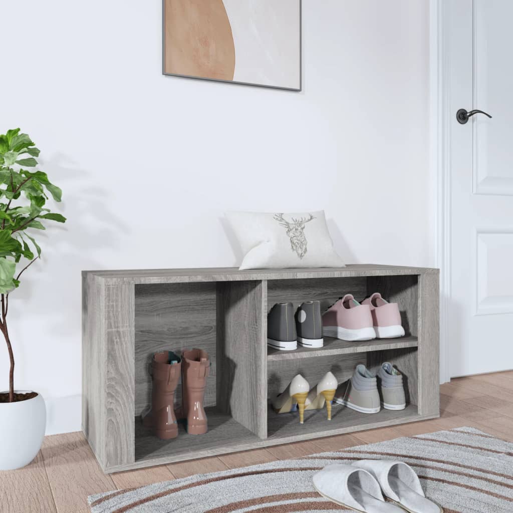 vidaXL Szafka na buty, szary dąb sonoma, 100x35x45 cm
