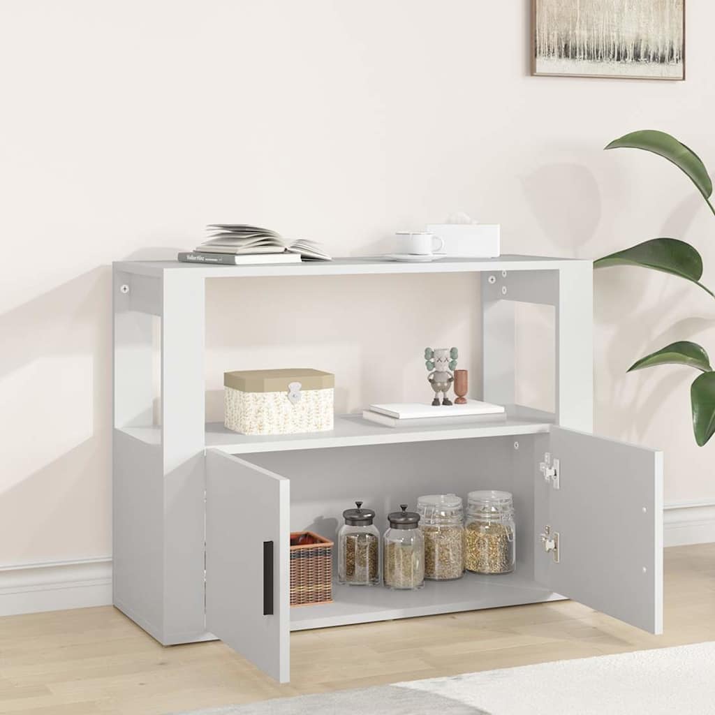 vidaXL Komoda, biała, 80x30x60 cm, materiał drewnopochodny