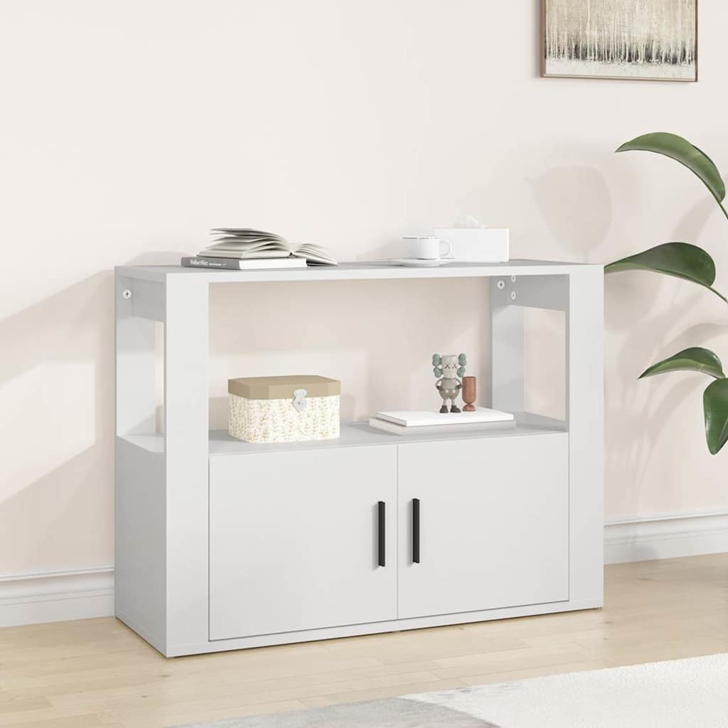 vidaXL Komoda, biała, 80x30x60 cm, materiał drewnopochodny