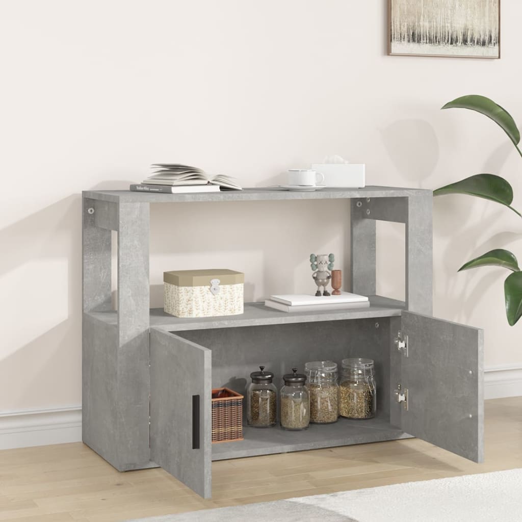 vidaXL Szafka, szarość betonu, 80x30x60 cm, materiał drewnopochodny