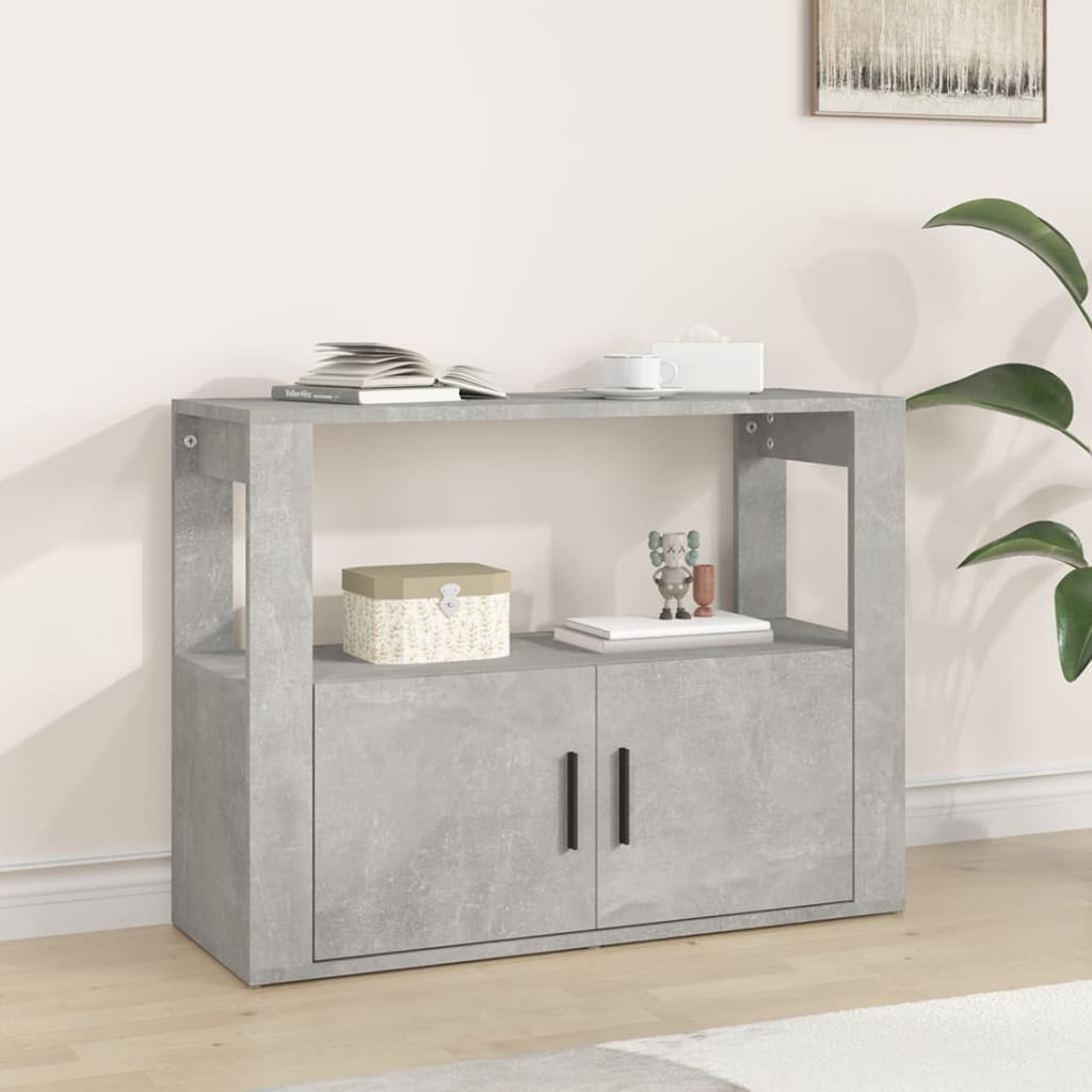 vidaXL Szafka, szarość betonu, 80x30x60 cm, materiał drewnopochodny