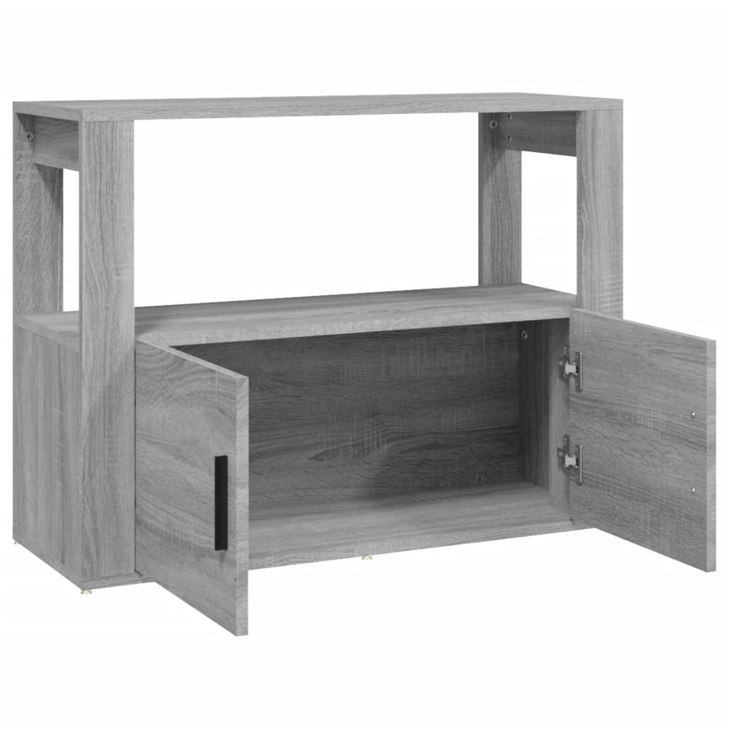 vidaXL Szafka, szary dąb sonoma, 80x30x60 cm, materiał drewnopochodny