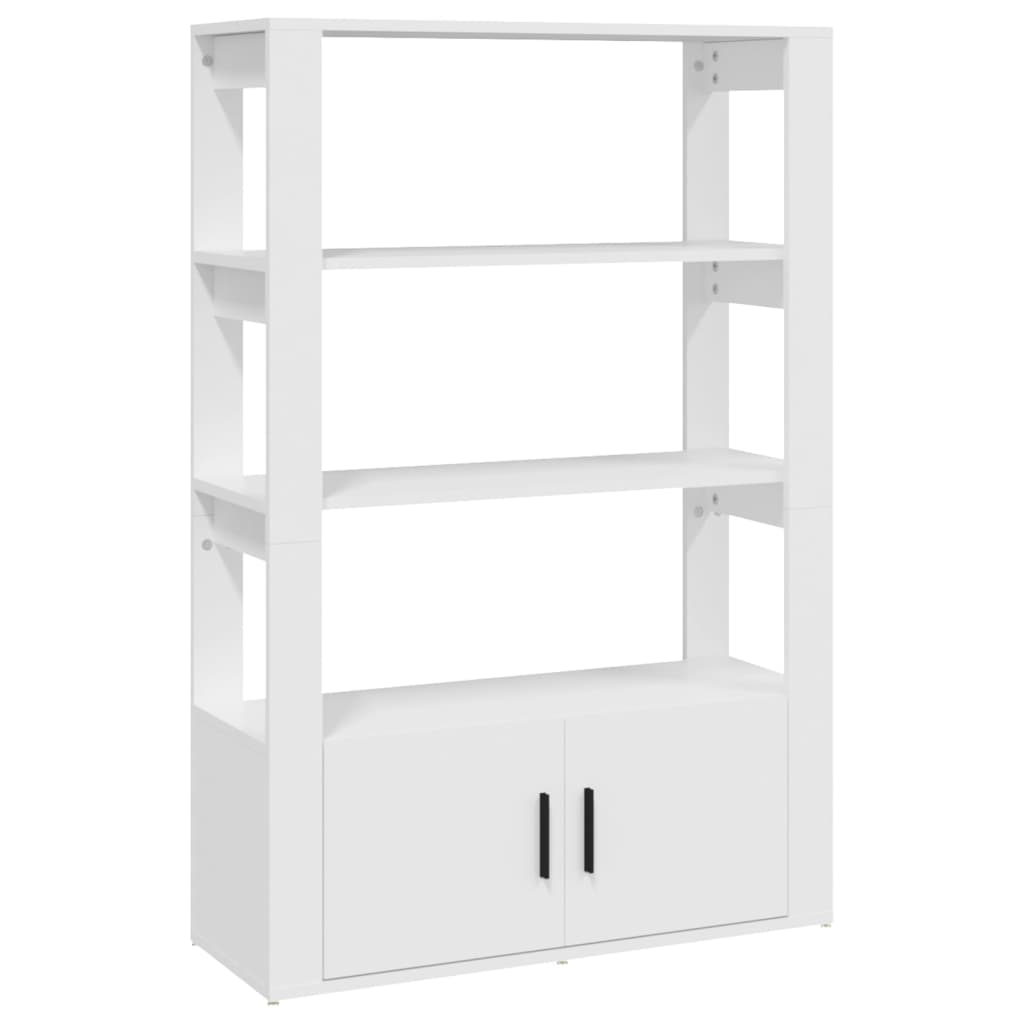 vidaXL Szafka, biała, 80x30x119,5 cm, materiał drewnopochodny