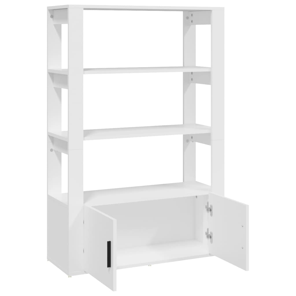 vidaXL Szafka, biała, 80x30x119,5 cm, materiał drewnopochodny