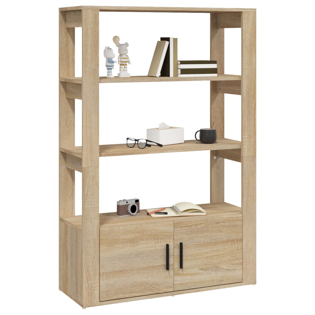 vidaXL Szafka, dąb sonoma, 80x30x119,5 cm, materiał drewnopochodny