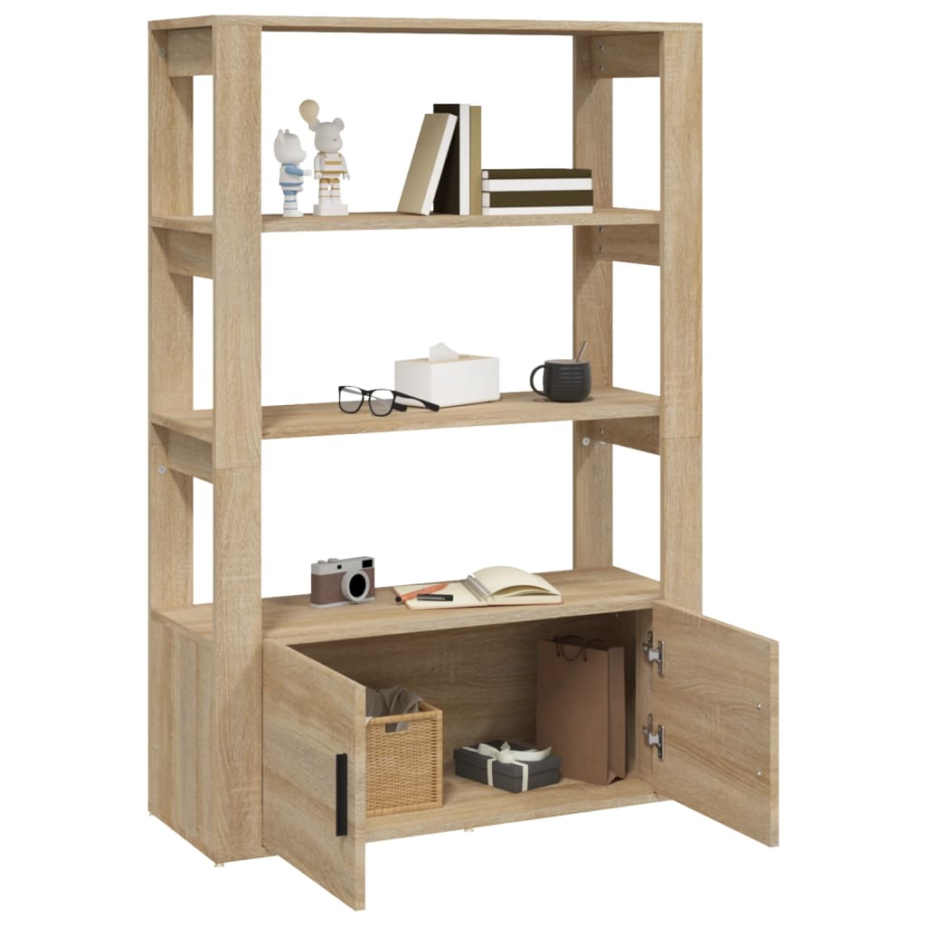 vidaXL Szafka, dąb sonoma, 80x30x119,5 cm, materiał drewnopochodny