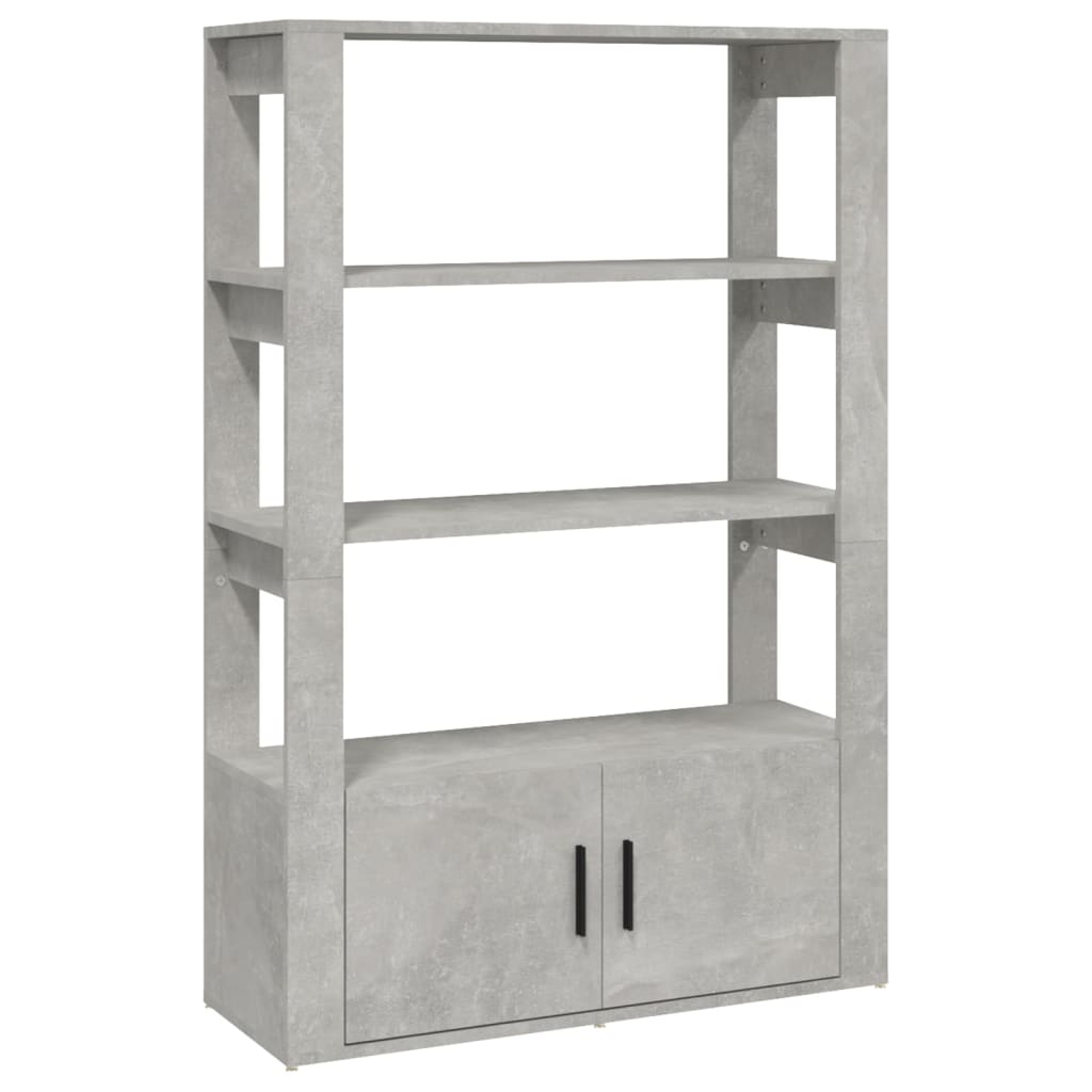 vidaXL Szafka, szarość betonu, 80x30x119,5 cm, materiał drewnopochodny
