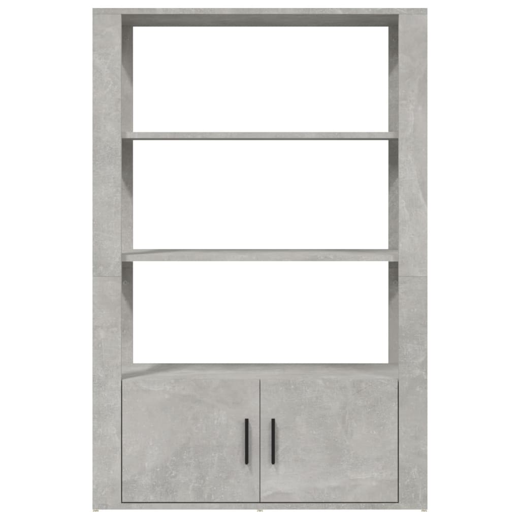 vidaXL Szafka, szarość betonu, 80x30x119,5 cm, materiał drewnopochodny