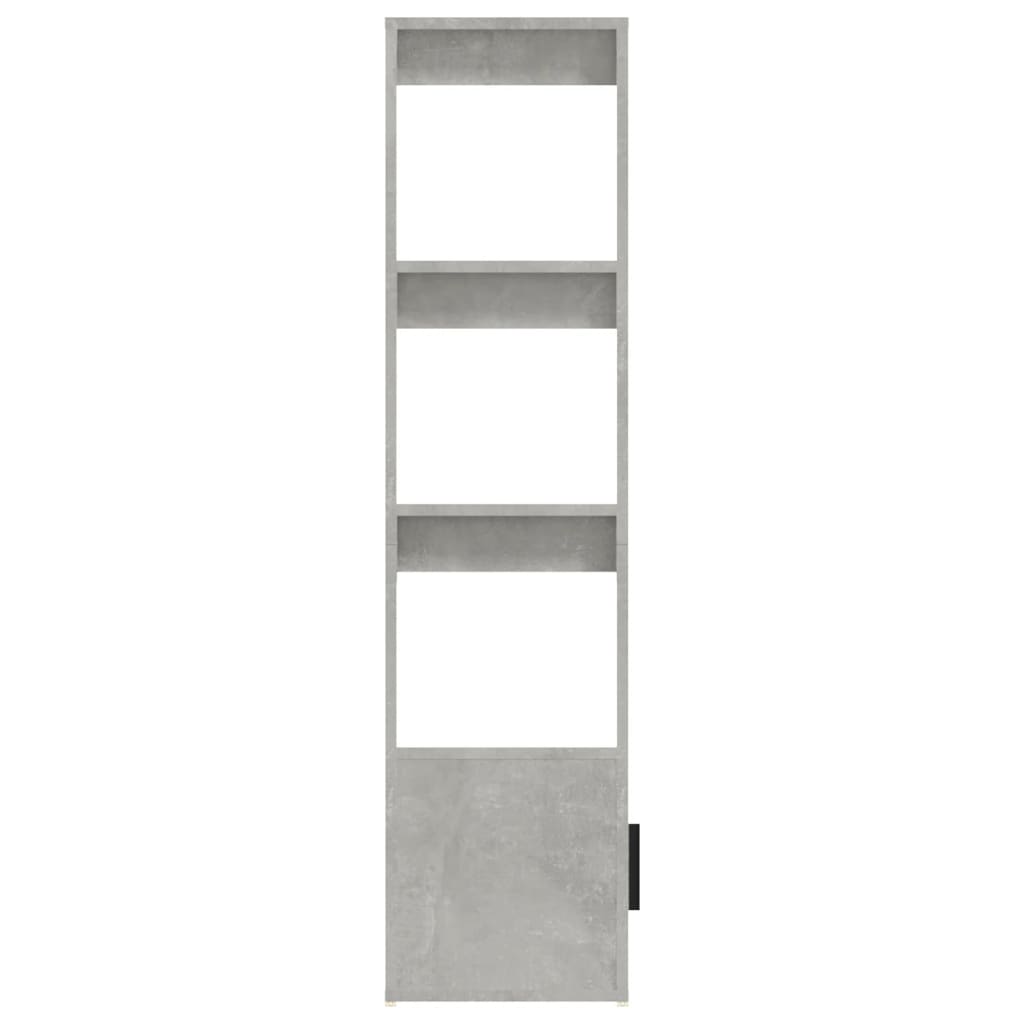 vidaXL Szafka, szarość betonu, 80x30x119,5 cm, materiał drewnopochodny