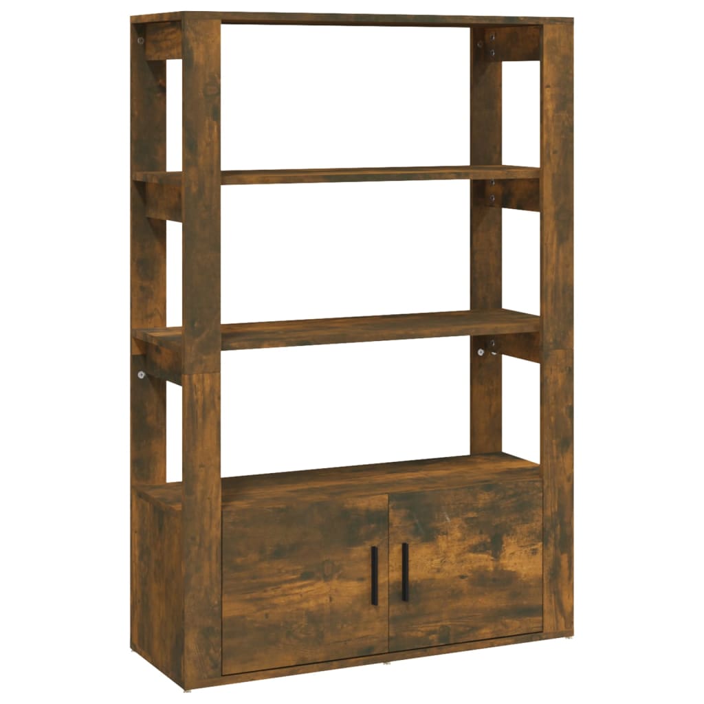 vidaXL Szafka, przydymiony dąb, 80x30x119,5cm, materiał drewnopochodny