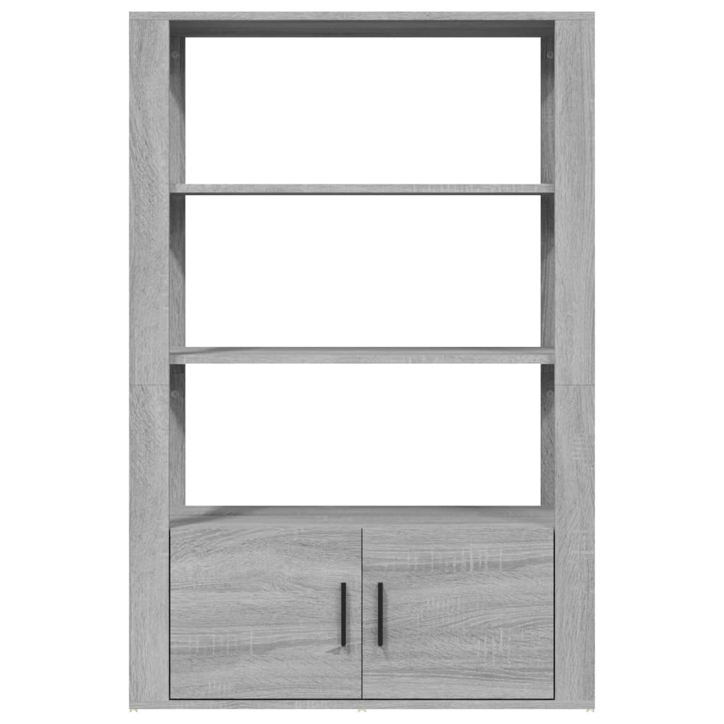 vidaXL Szafka, szary dąb sonoma, 80x30x119,5cm materiał drewnopochodny