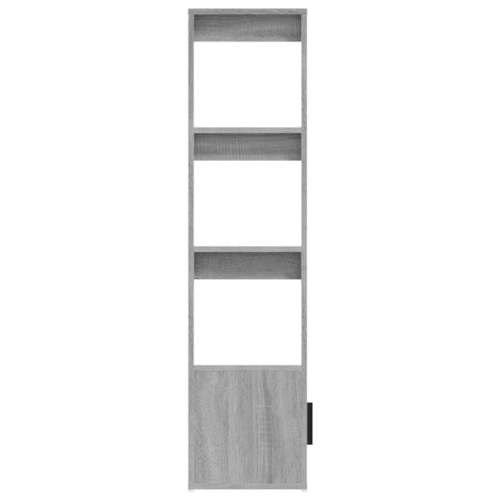 vidaXL Szafka, szary dąb sonoma, 80x30x119,5cm materiał drewnopochodny