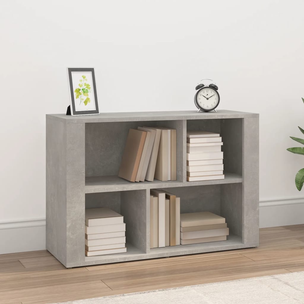 vidaXL Szafka, szarość betonu, 80x30x54 cm, materiał drewnopochodny