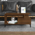 vidaXL Stolik kawowy, brązowy dąb 90x49x45 cm, materiał drewnopochodny