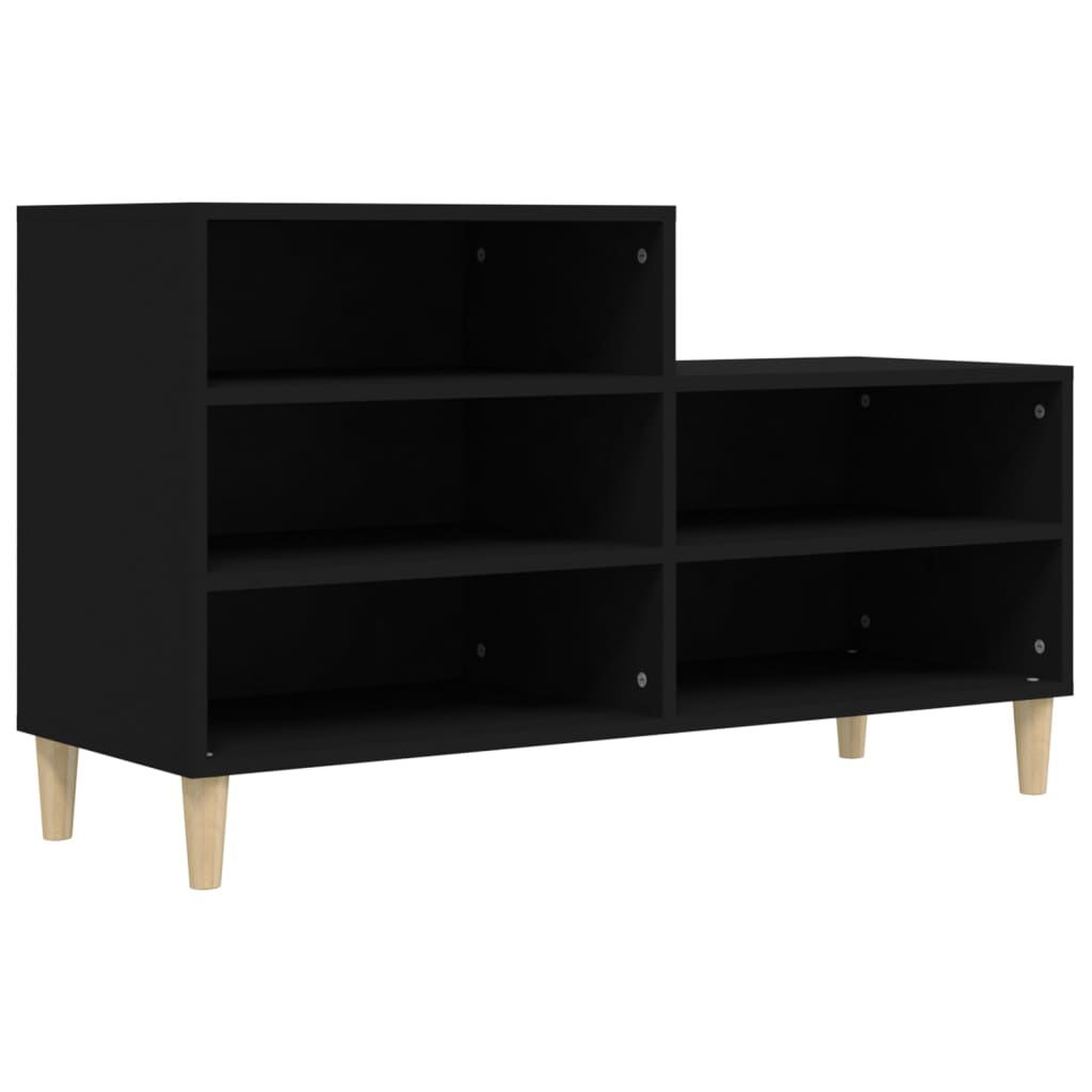 vidaXL Szafka na buty, czarna, 102x36x60 cm, materiał drewnopochodny
