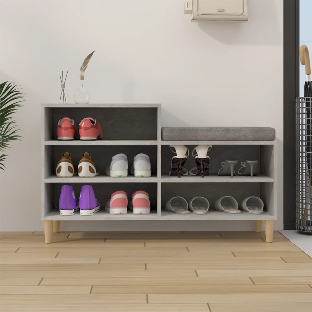vidaXL Szafka na buty, szarość betonu, 102x36x60 cm