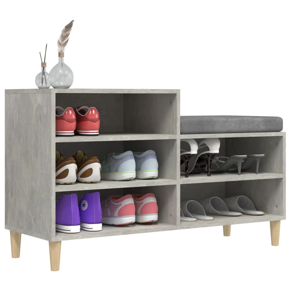 vidaXL Szafka na buty, szarość betonu, 102x36x60 cm