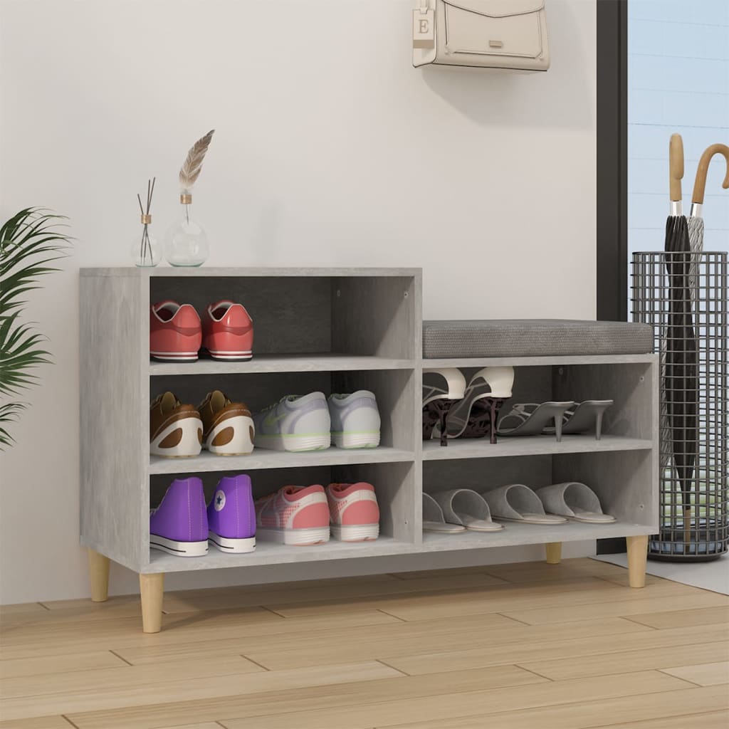 vidaXL Szafka na buty, szarość betonu, 102x36x60 cm