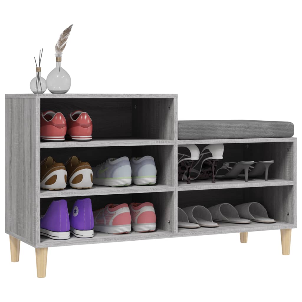 vidaXL Szafka na buty, szary dąb sonoma, 102x36x60 cm