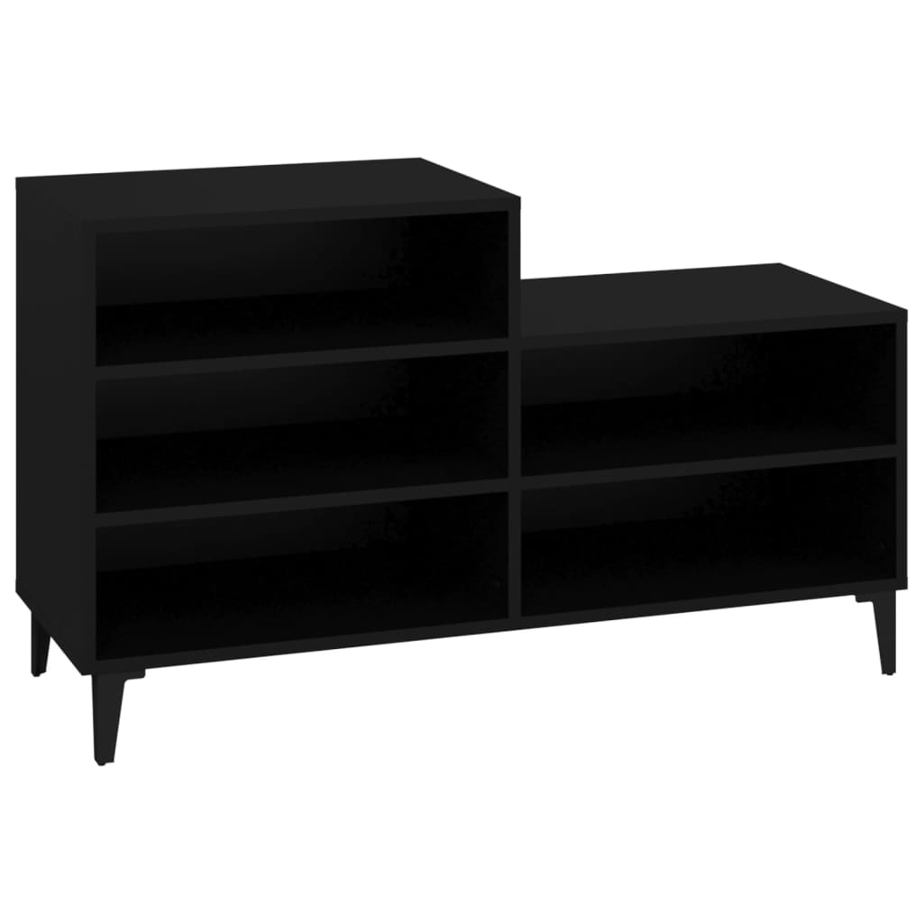 vidaXL Szafka na buty, czarna, 102x36x60 cm, materiał drewnopochodny