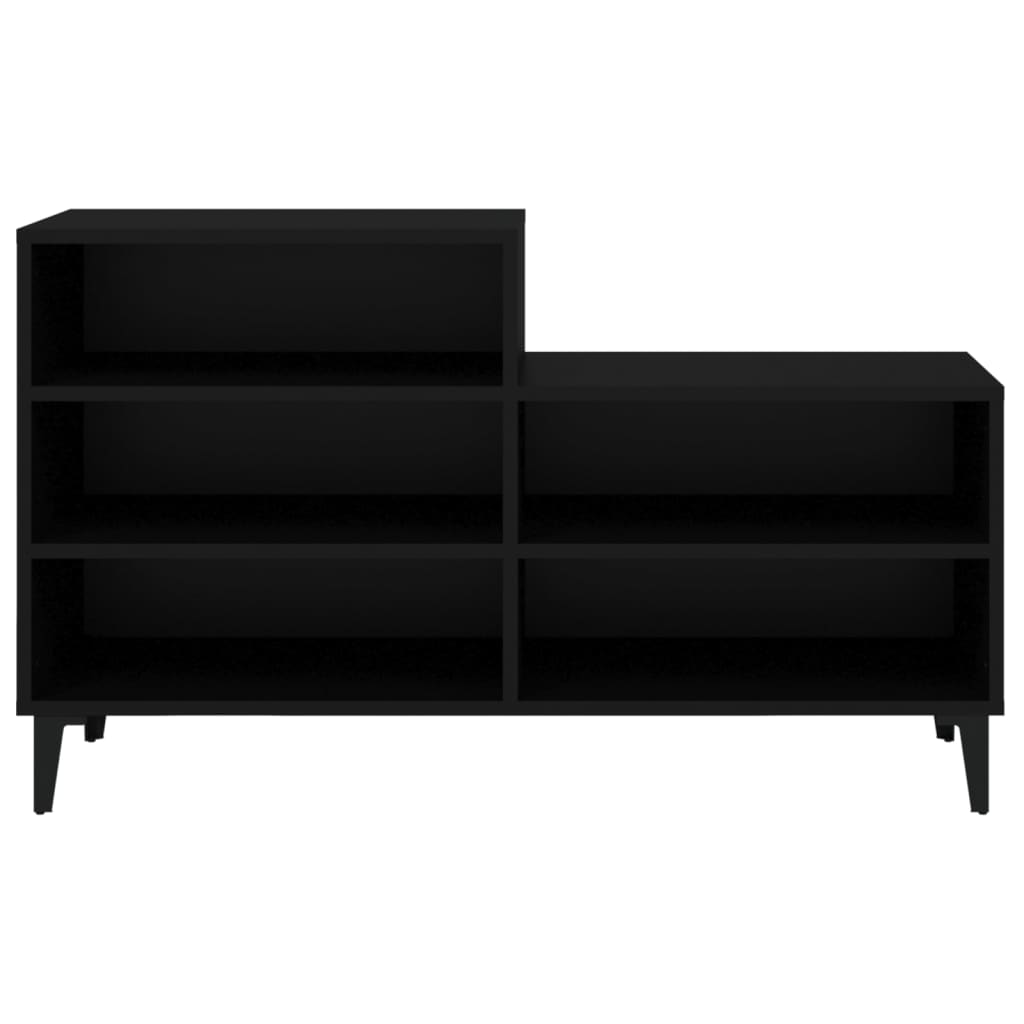 vidaXL Szafka na buty, czarna, 102x36x60 cm, materiał drewnopochodny