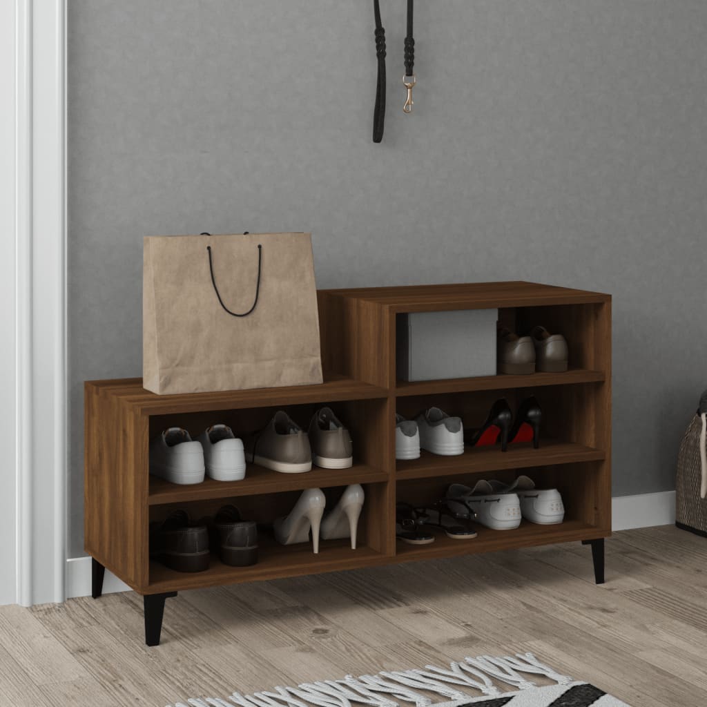 vidaXL Szafka na buty, brązowy dąb, 102x36x60 cm