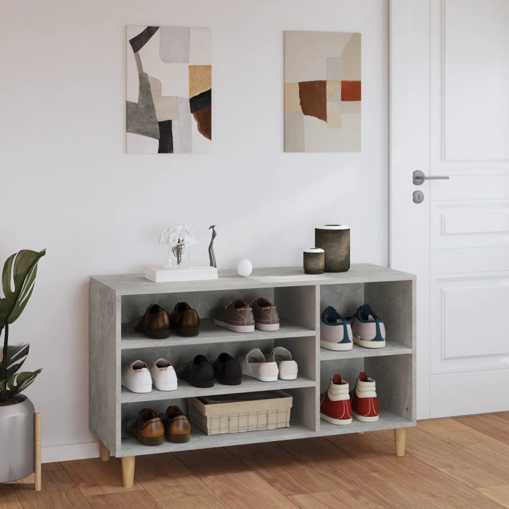 vidaXL Szafka na buty, szarość betonu, 102x36x60 cm