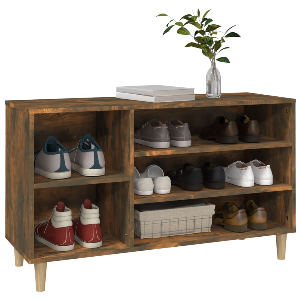 vidaXL Półka na buty, przydymiony dąb, 102x36x60 cm