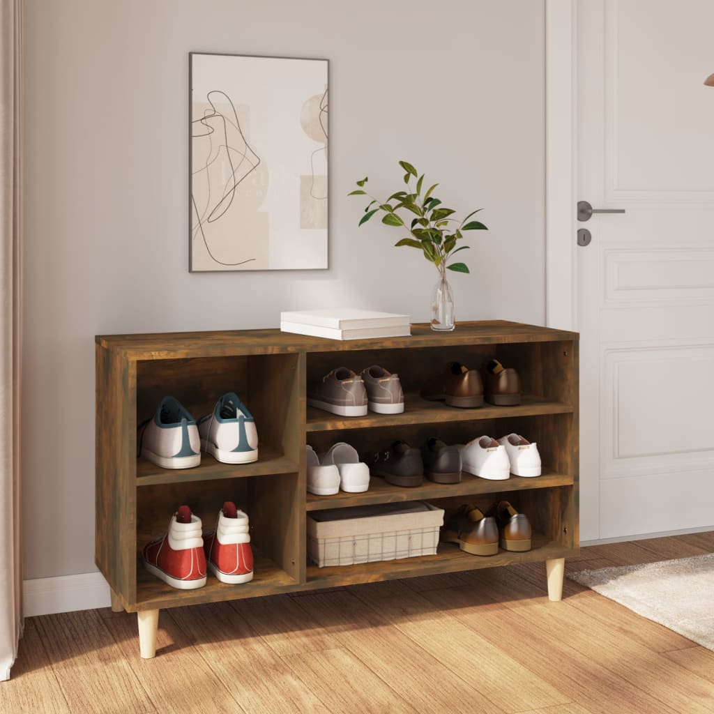 vidaXL Półka na buty, przydymiony dąb, 102x36x60 cm