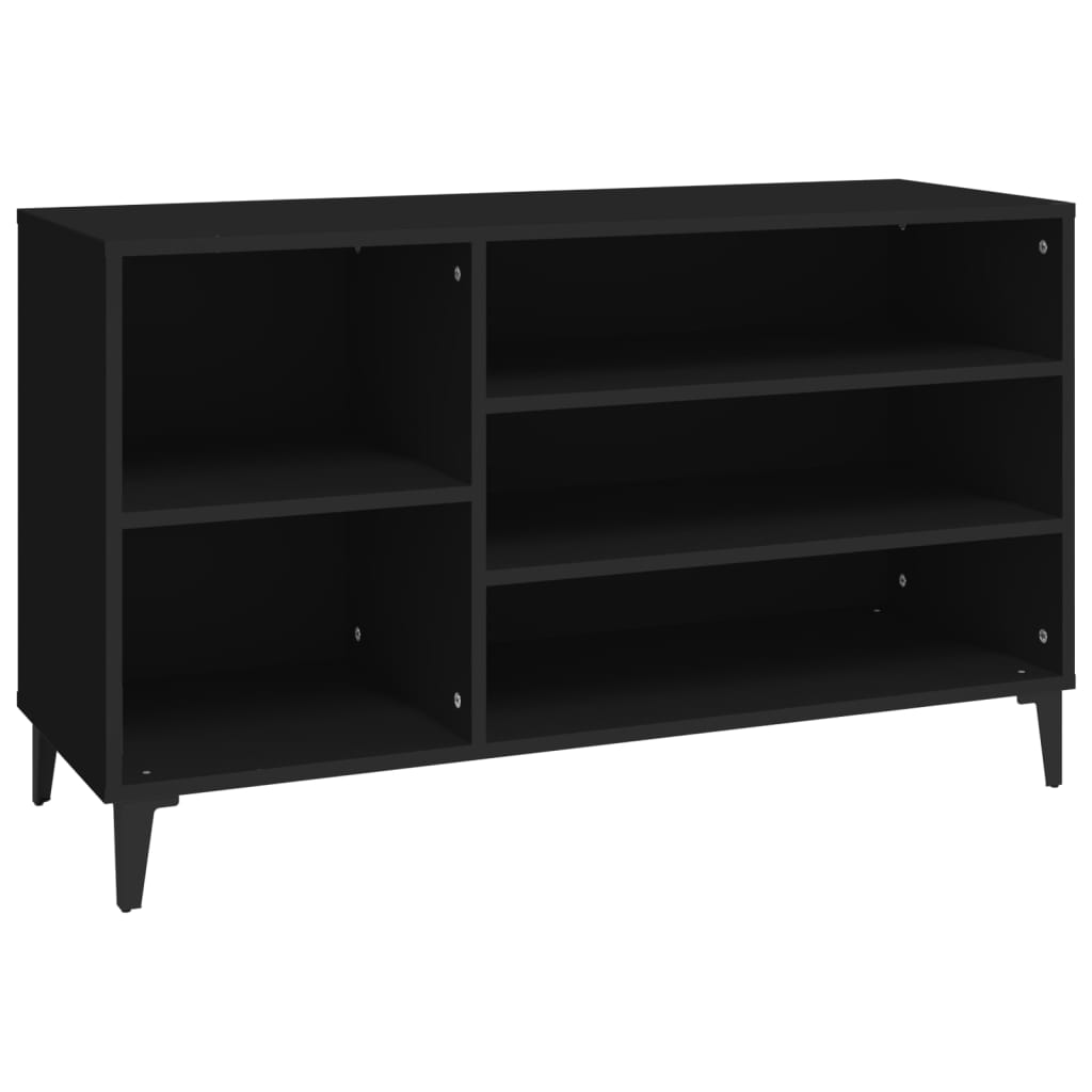 vidaXL Szafka na buty, czarna, 102x36x60 cm, materiał drewnopochodny