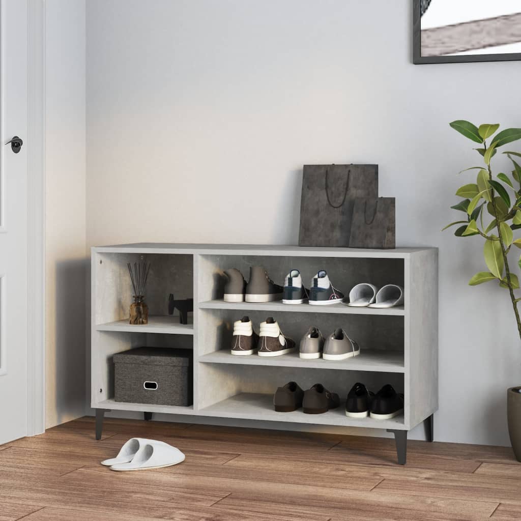 vidaXL Szafka na buty, szarość betonu, 102x36x60 cm