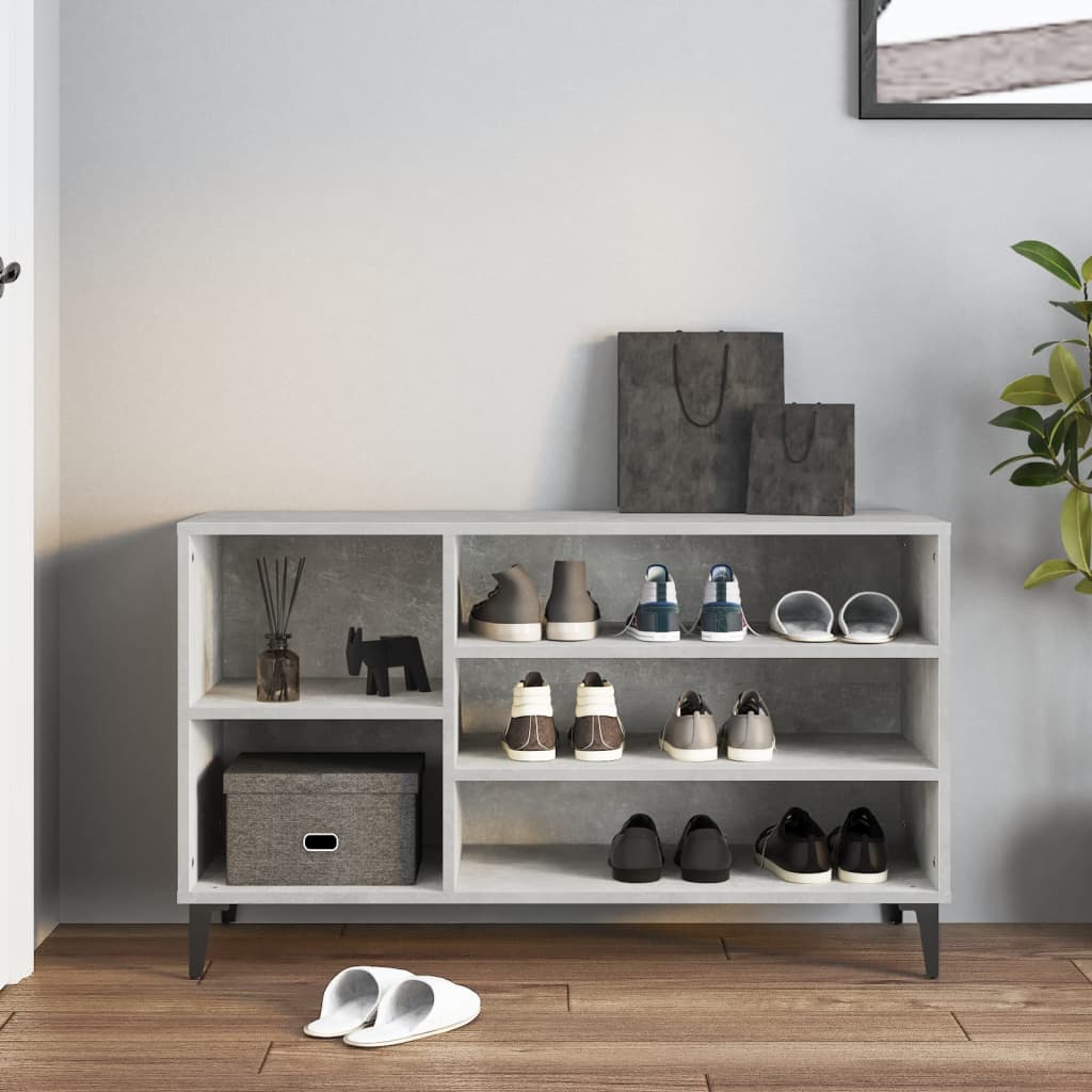 vidaXL Szafka na buty, szarość betonu, 102x36x60 cm