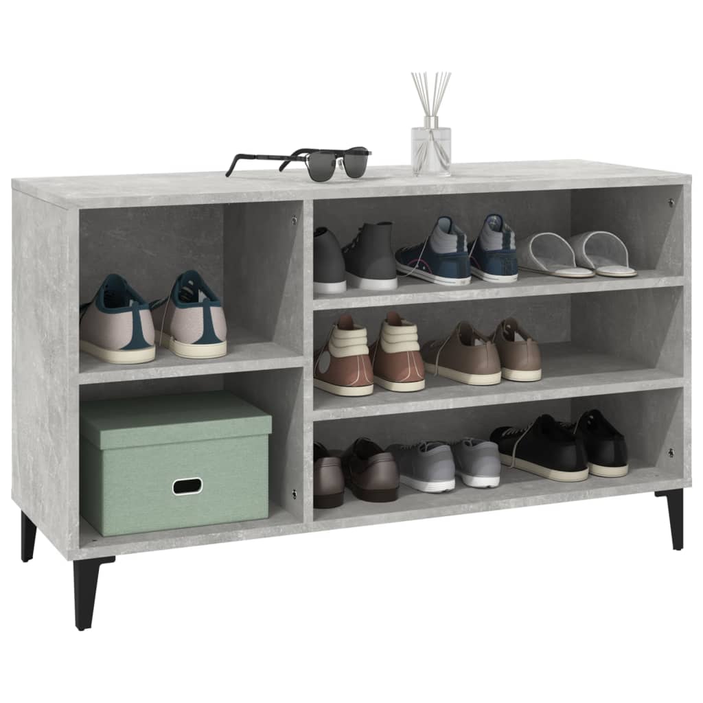 vidaXL Szafka na buty, szarość betonu, 102x36x60 cm