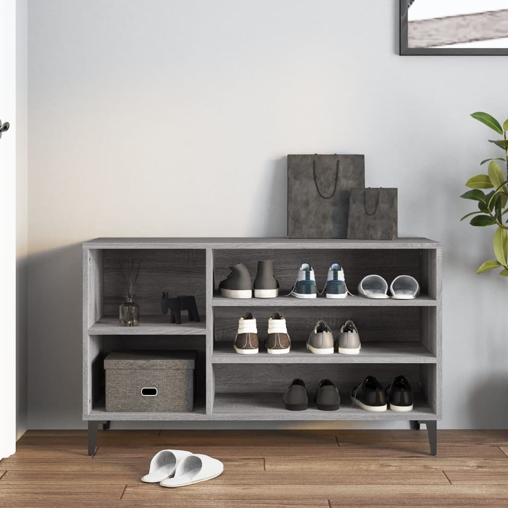 vidaXL Szafka na buty, szary dąb sonoma, 102x36x60 cm