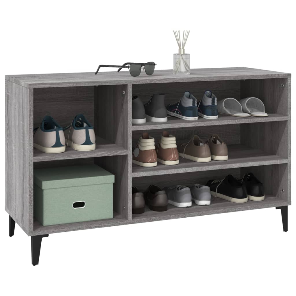 vidaXL Szafka na buty, szary dąb sonoma, 102x36x60 cm