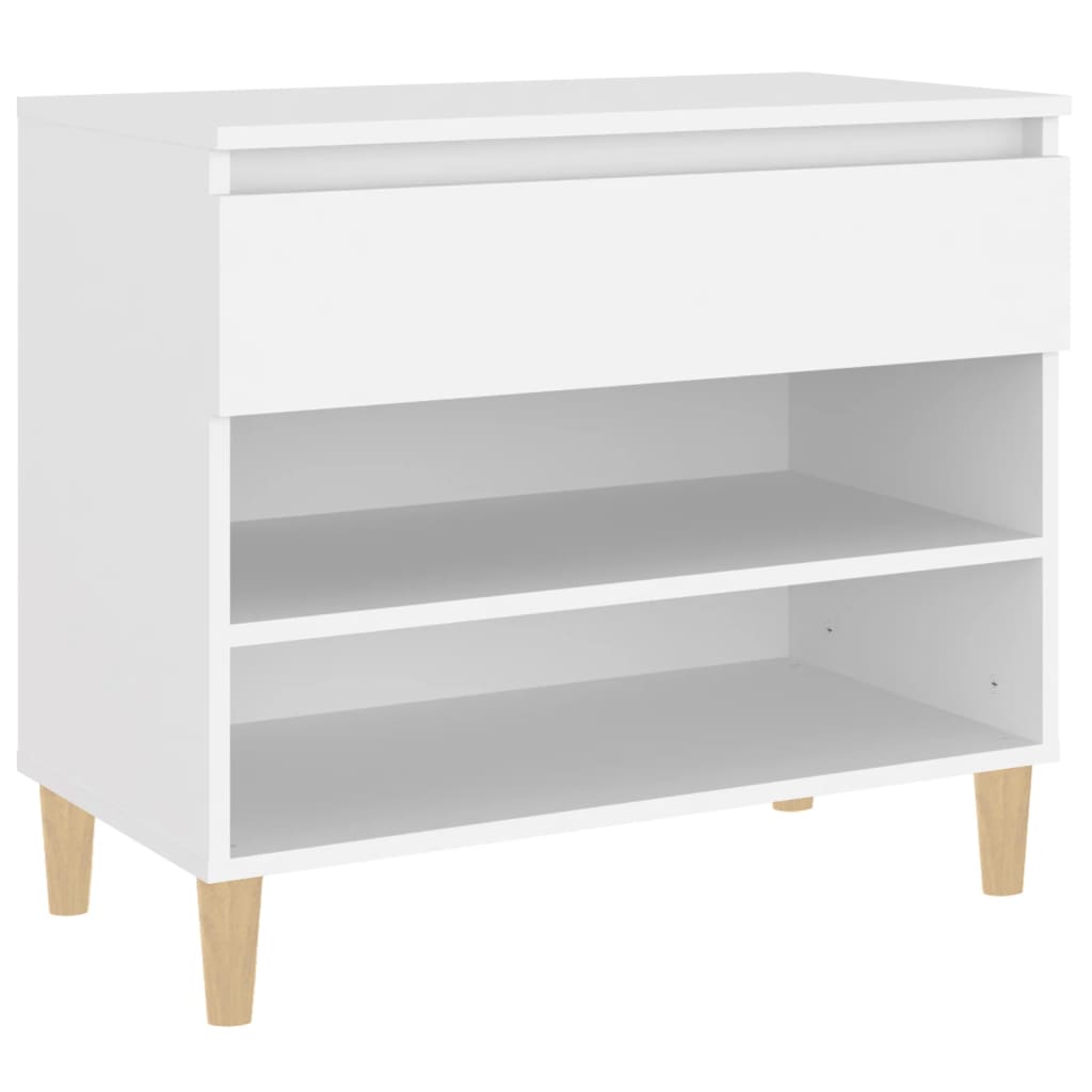 vidaXL Półka na buty, biała, 70x36x60 cm, materiał drewnopochodny