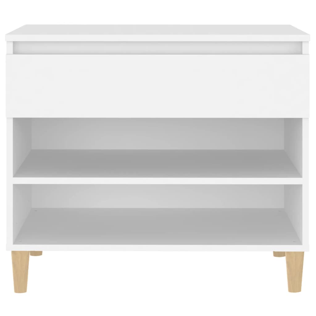 vidaXL Półka na buty, biała, 70x36x60 cm, materiał drewnopochodny