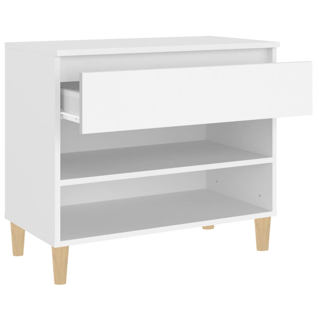 vidaXL Półka na buty, biała, 70x36x60 cm, materiał drewnopochodny