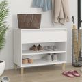 vidaXL Półka na buty, biała, 70x36x60 cm, materiał drewnopochodny