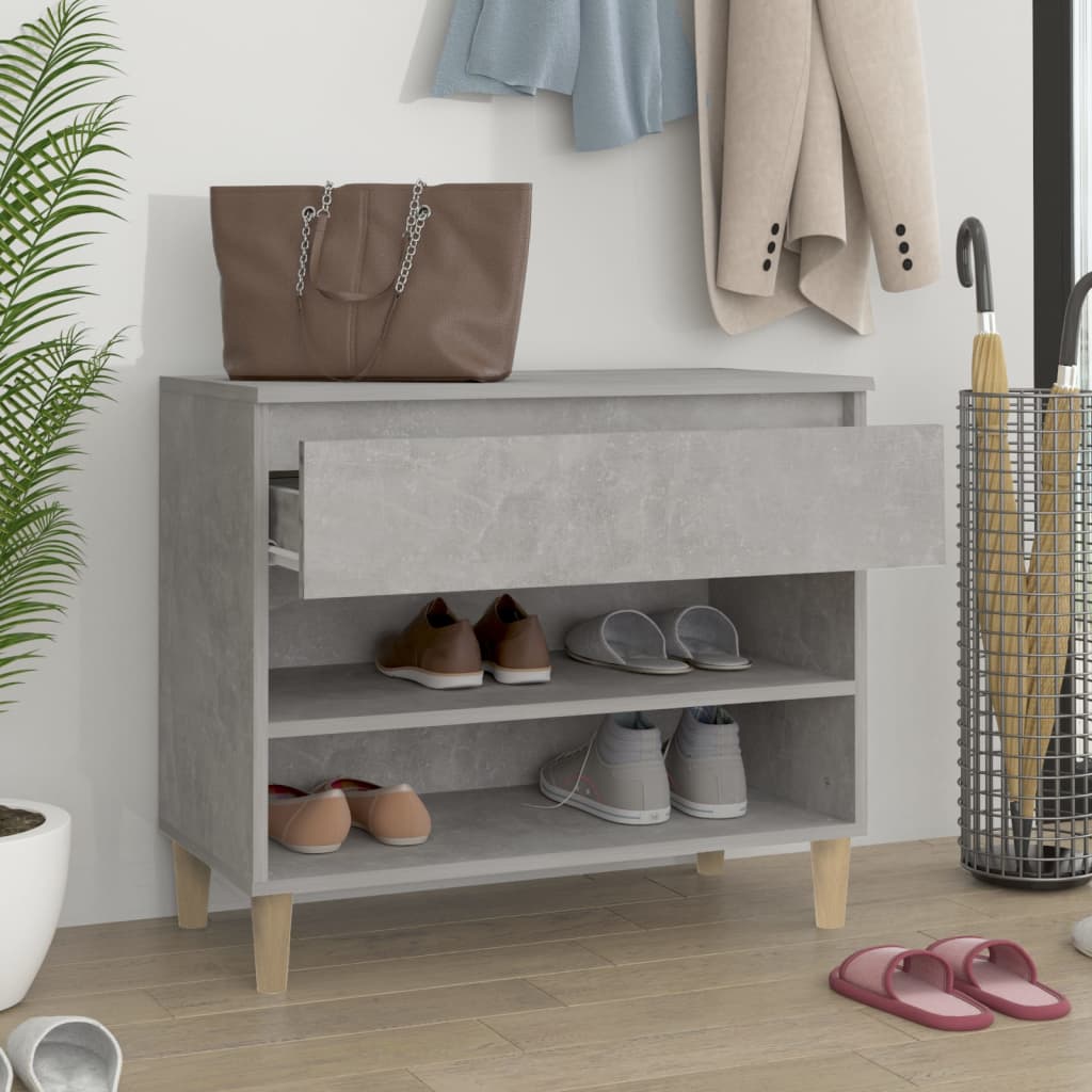 vidaXL Szafka na buty, szarość betonu, 70x36x60 cm