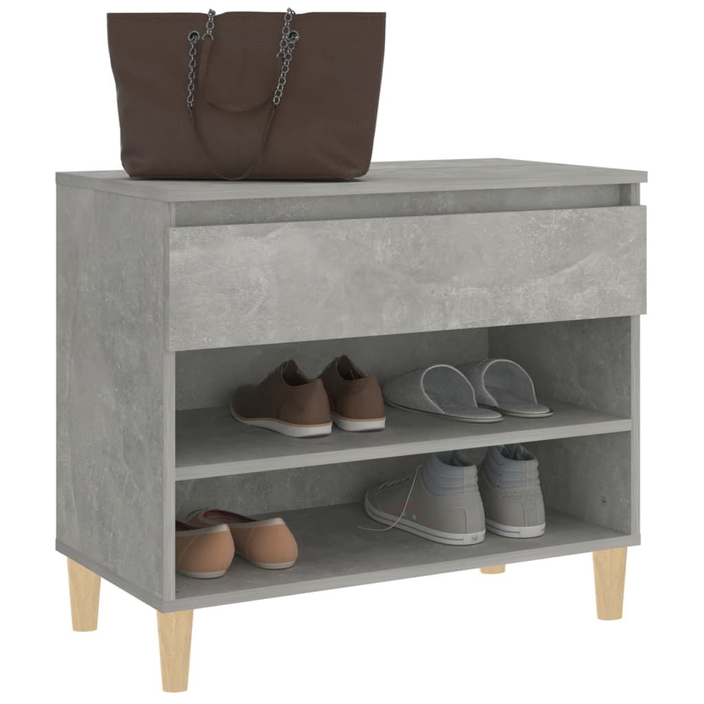 vidaXL Szafka na buty, szarość betonu, 70x36x60 cm
