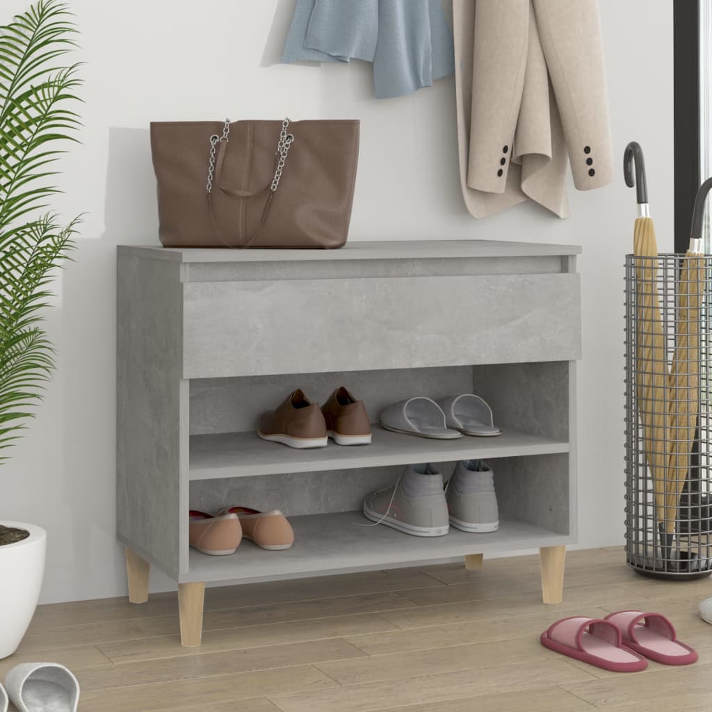vidaXL Szafka na buty, szarość betonu, 70x36x60 cm