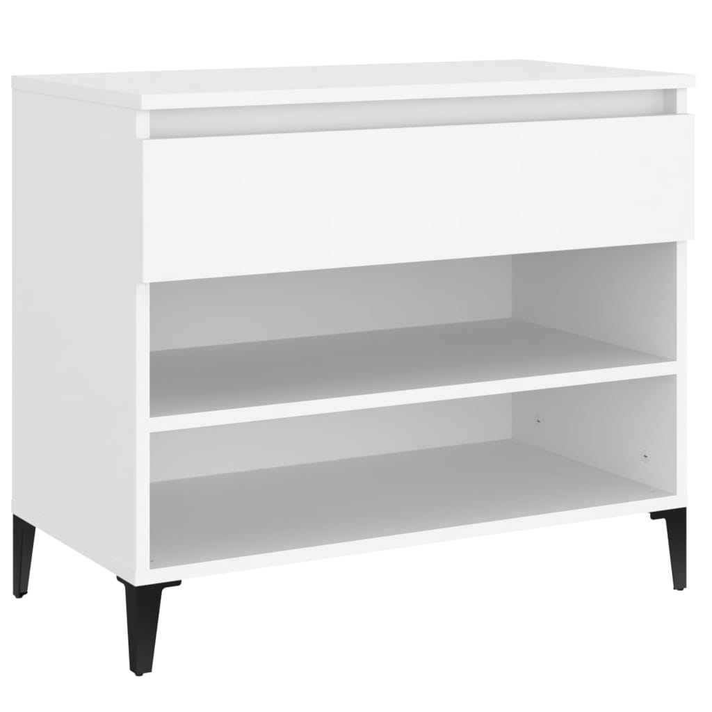 vidaXL Półka na buty, biała, 70x36x60 cm, materiał drewnopochodny