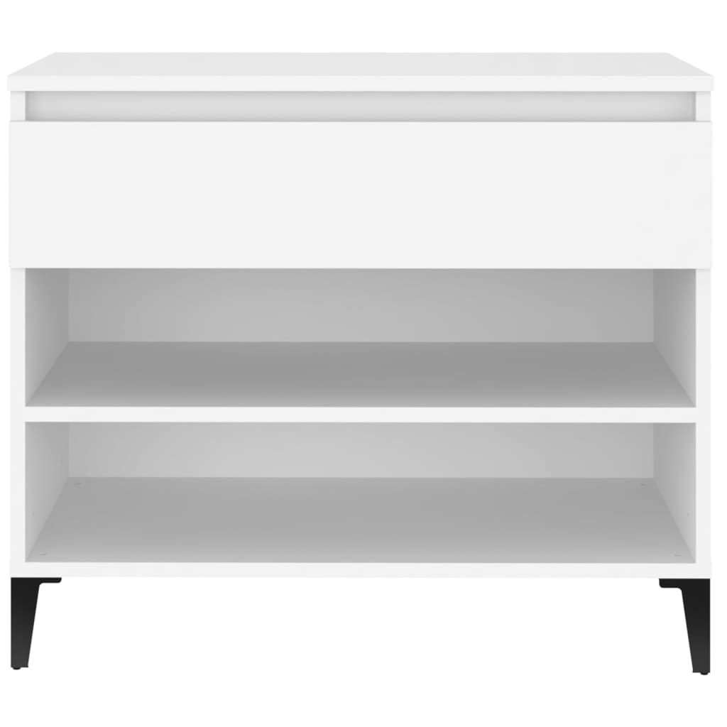 vidaXL Półka na buty, biała, 70x36x60 cm, materiał drewnopochodny
