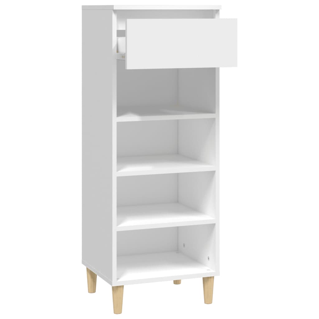 vidaXL Szafka na buty, biały, 40x36x105 cm, materiał drewnopochodny
