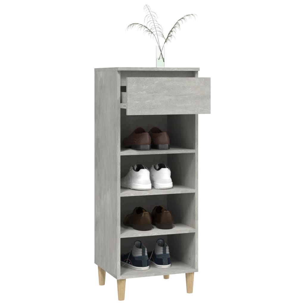 vidaXL Szafka na buty, szarość betonu, 40x36x105 cm