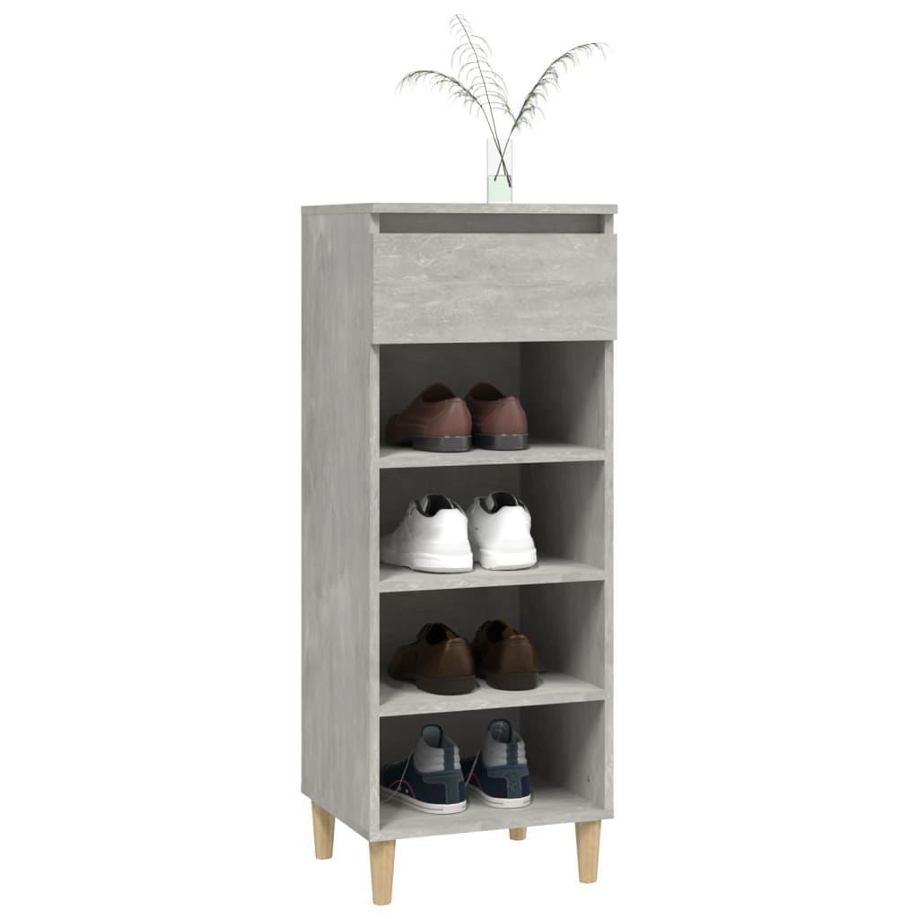 vidaXL Szafka na buty, szarość betonu, 40x36x105 cm