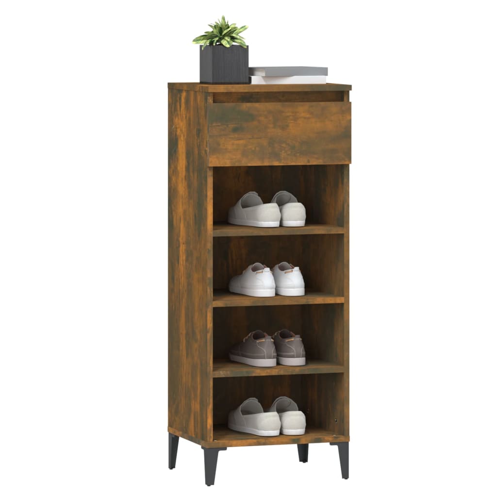 vidaXL Szafka na buty, przydymiony dąb, 40x36x105 cm