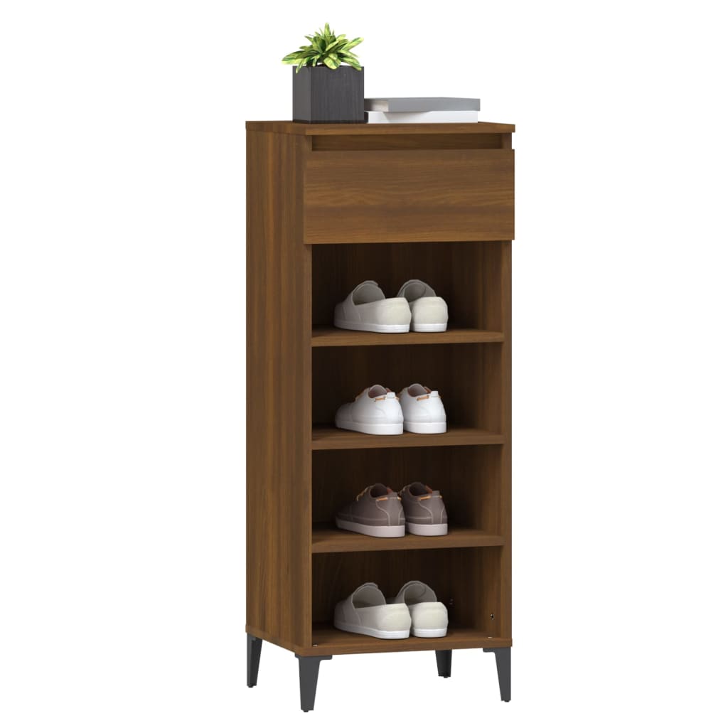 vidaXL Szafka na buty, brązowy dąb, 40x36x105 cm